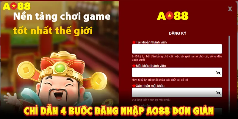 Chỉ dẫn 4 bước đăng nhập AO88 đơn giản